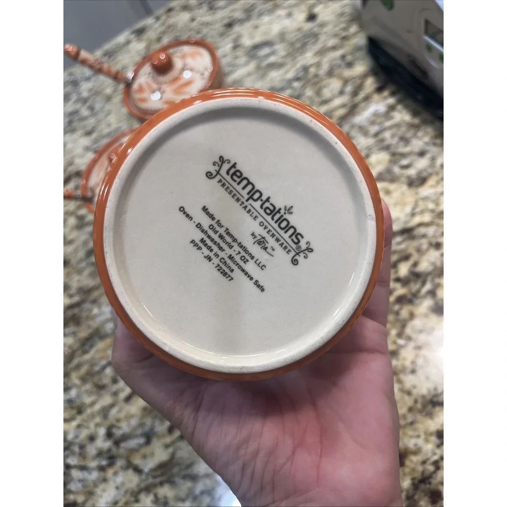 Temp-tations Condiment Set Ceramic Bakeware Old World Spice